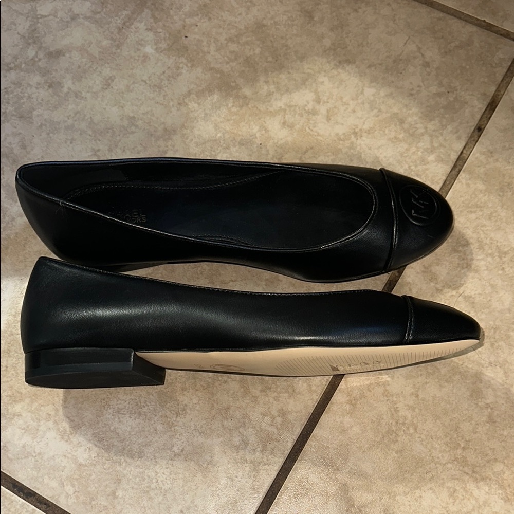 MICHAEL Michael Kors Black Leather Flats
